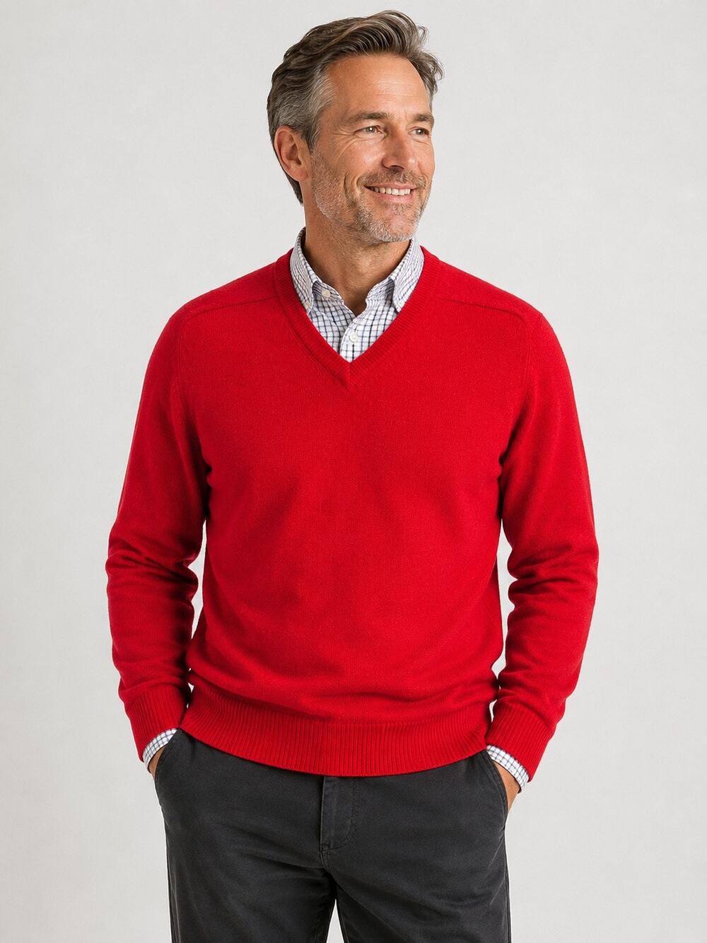 Sweater Men's Vintage John Martin V-Neck Long Sleeve Size Small 70% Lambs Wool